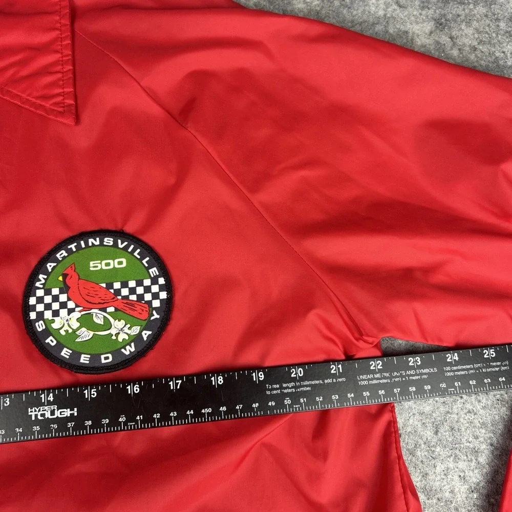 Vintage 70's Martinsville 500‎ Speedway Size M Red Windbreaker Jacket Button Up
